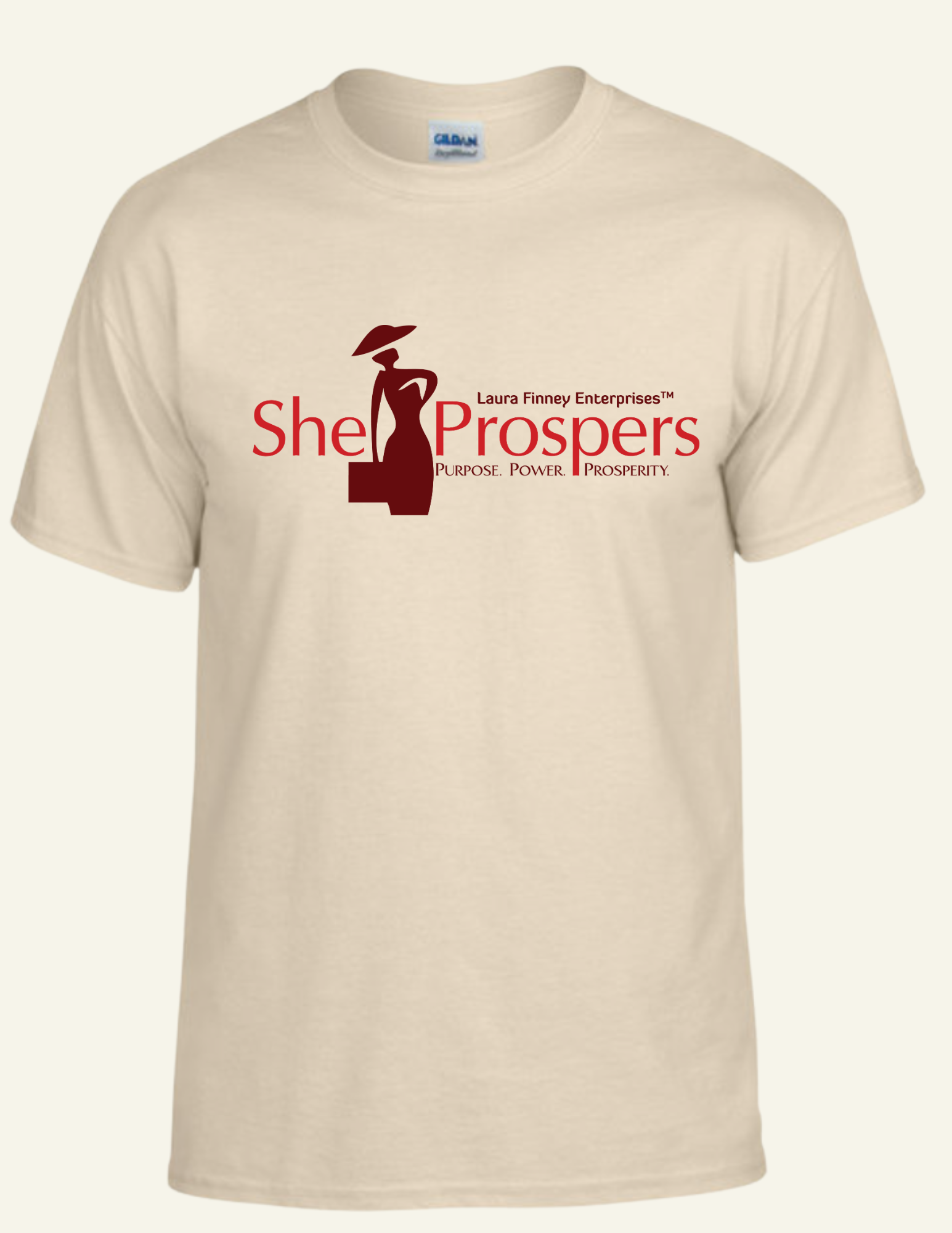 She Prospers Unisex T-Shirt-Tan