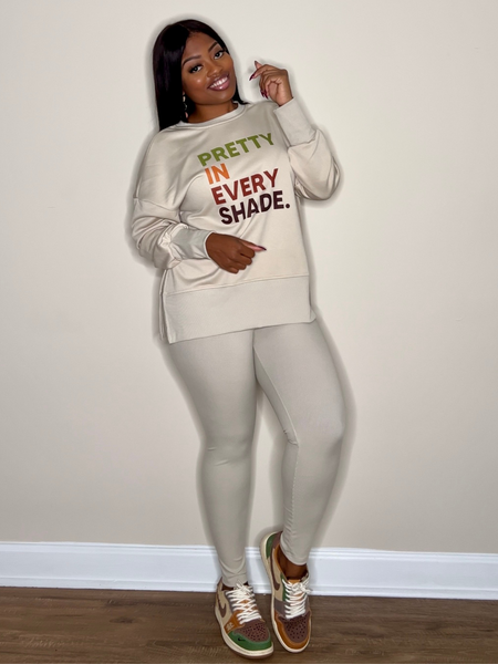 'Pretty In Every Shade' Sweatshirt Set