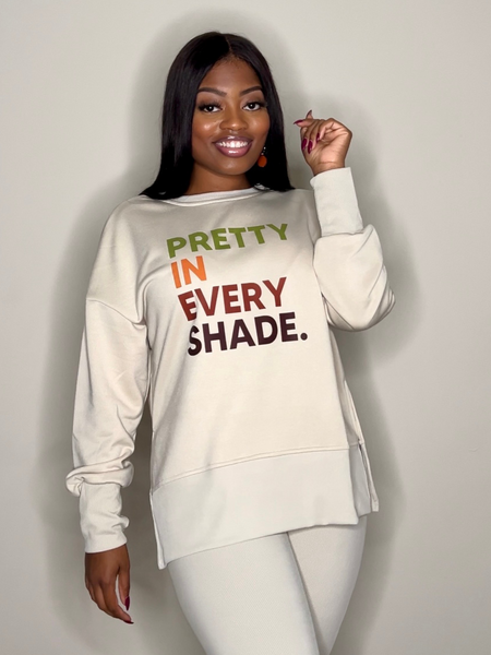 'Pretty In Every Shade' Sweatshirt Set