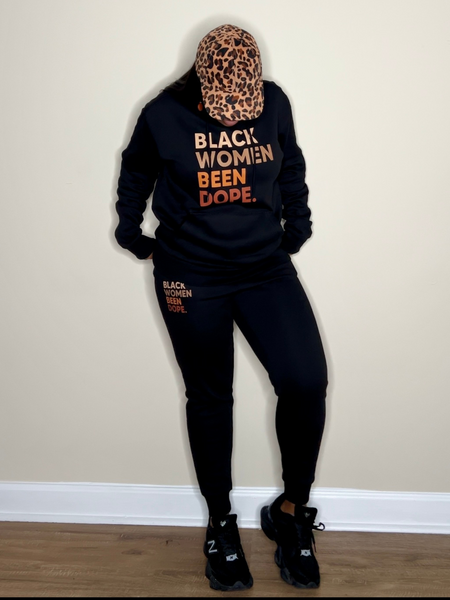 'Black Women Been Dope' Hoodie Set