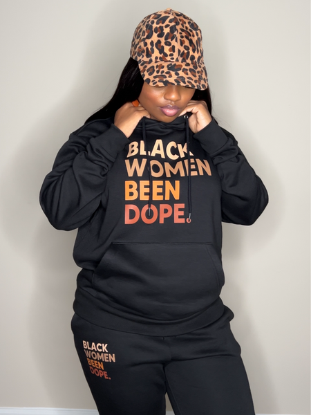 'Black Women Been Dope' Hoodie Set