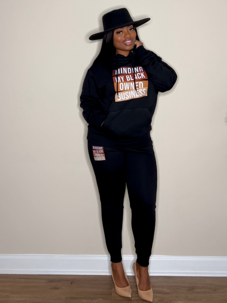 'Minding My Black Owned Business' Hoodie Set