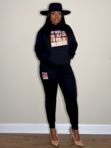 'Minding My Black Owned Business' Hoodie Set