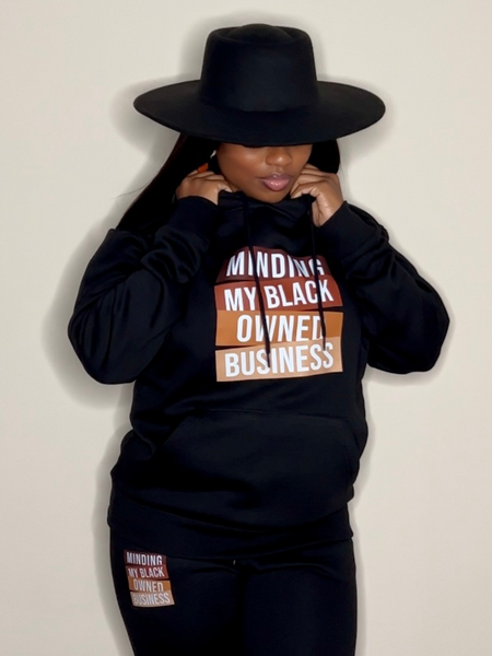 'Minding My Black Owned Business' Hoodie Set