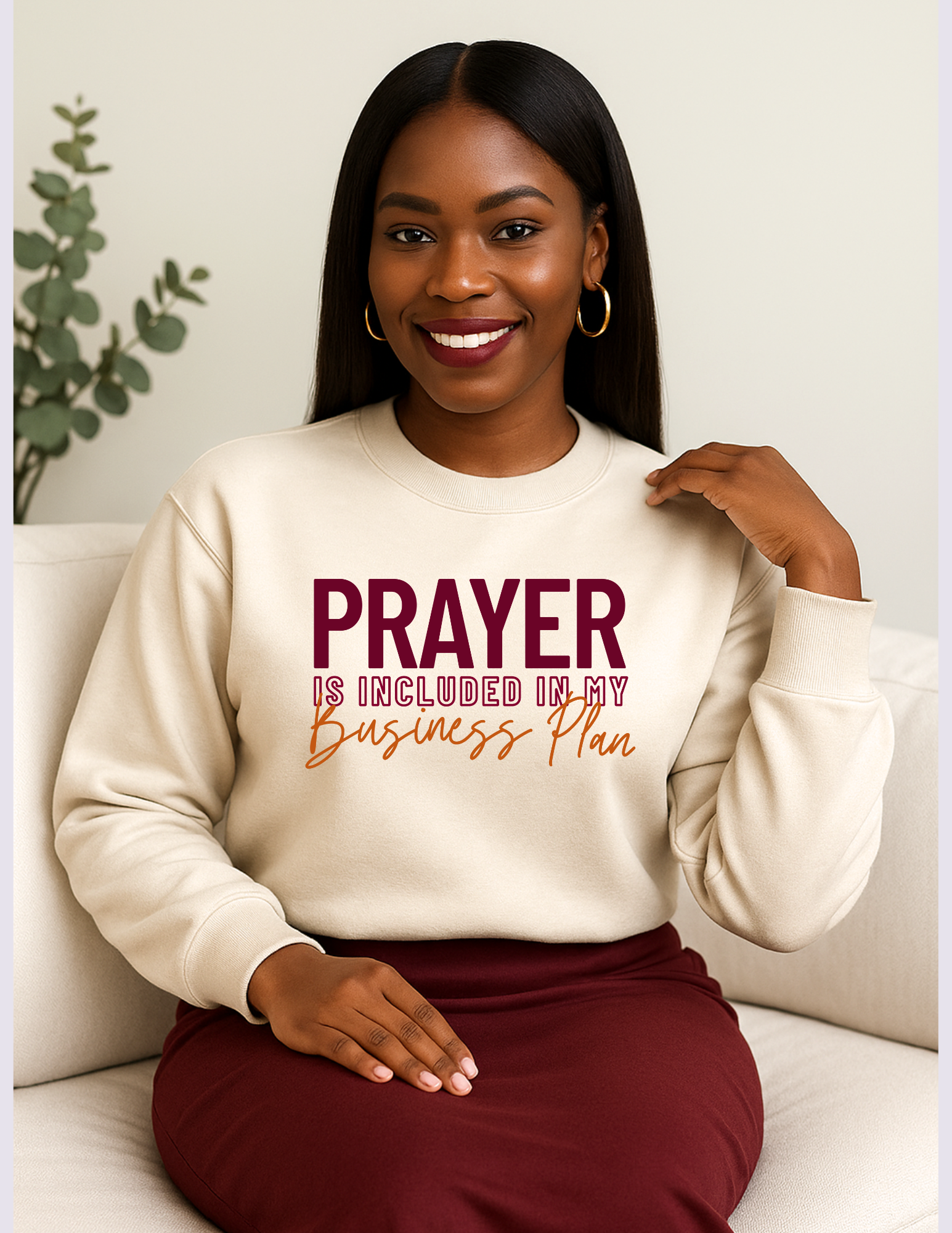 Prayer Is Included In Business Plan-Beige