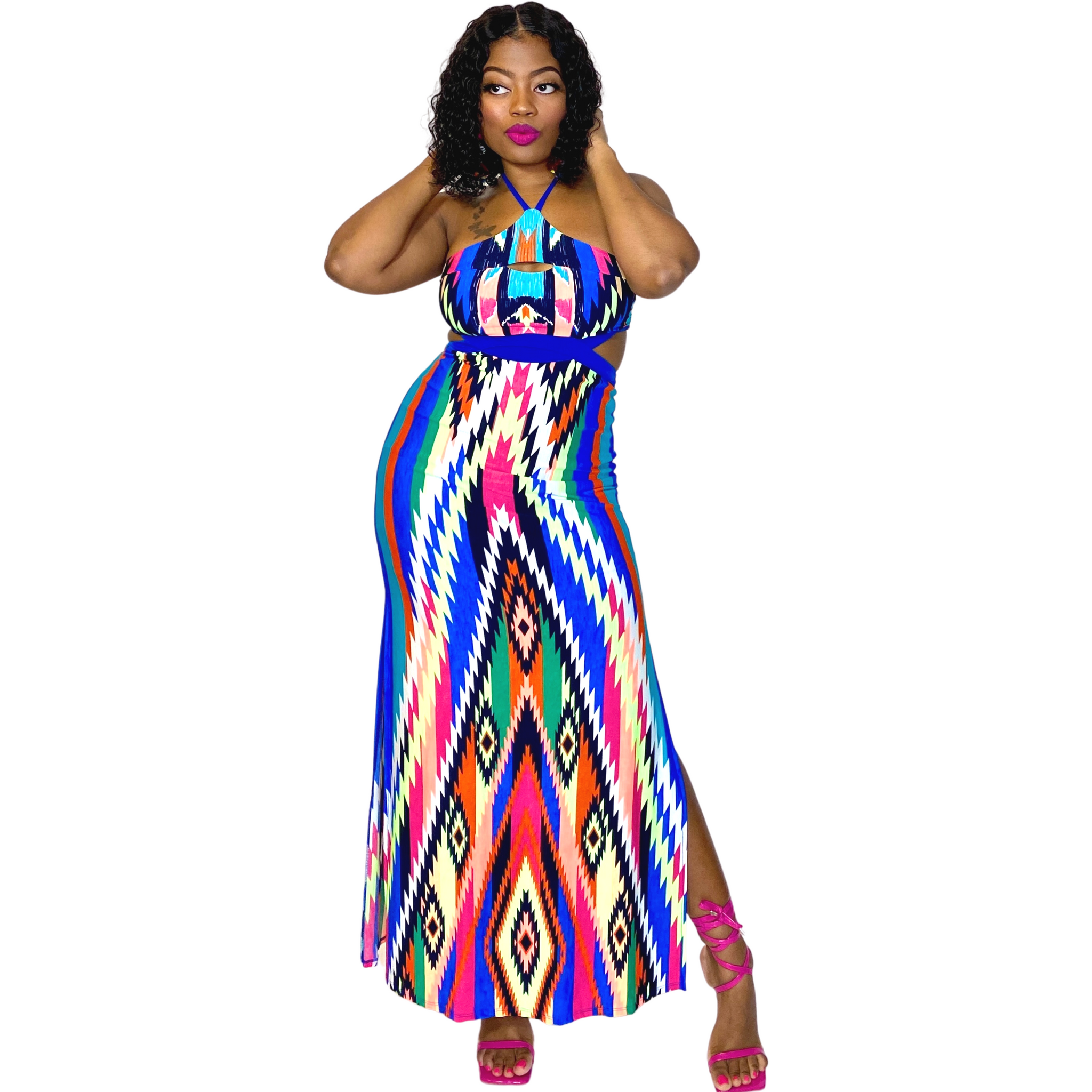 Color Tribe Maxi Dress