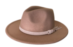 Taupe Fedora Hat